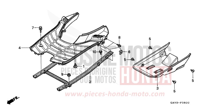 BODENBLECH von CB1300 Super Bold'or ABS PROCYON RED METALLIC (R203) von 1995